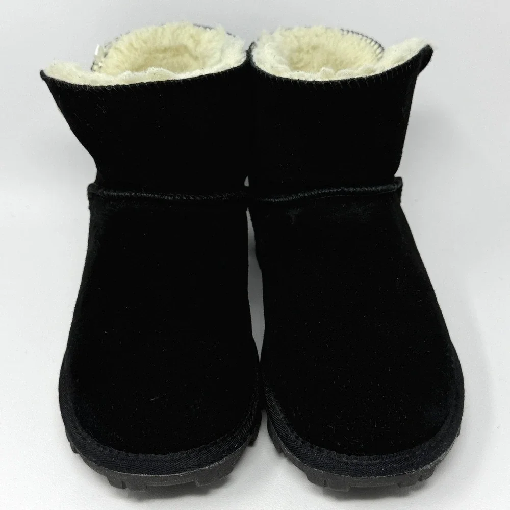 Tommy Bahama Afet Womens 9‎ Black Suede Ankle Boots Faux Shearling Indie Street